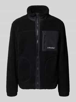 jack & jones Fleecejack met opstaande kraag en borstzak model 'SHO'