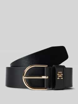 Tommy Hilfiger Leren riem ESSENTIAL EFFORTLESS 3.5 Ovale eenvoudig pin sluiting logo-embleem