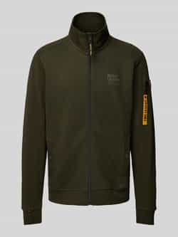 PME Legend sweatvest met logo en textuur donkergroen