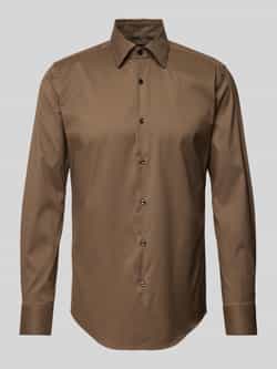 Boss Slim fit zakelijk overhemd met kentkraag model 'Hank'