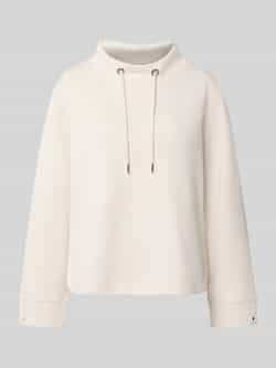 Monari Sweatshirt met tunnelkoord en labeldetail