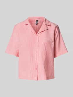 Pieces Regular fit overhemdblouse van een mix van katoen en linnen model 'PIA'