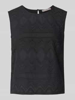 Christian Berg Woman Selection Regular fit blousetop met broderie anglaise