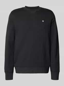 Wood Sweatshirt met labelstitching model 'Tye'