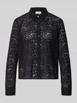 Comma Regular fit blouse van kant model 'EXPLORE'