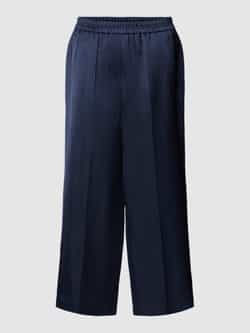 LUISA CERANO Wide fit bandplooibroek met linnen