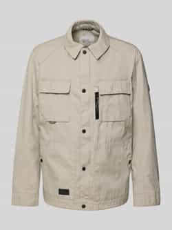 Camel active Jack met platte kraag en borstzakken