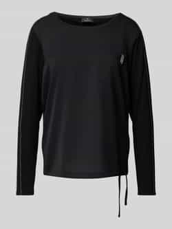Monari Regular fit blouseshirt met labeldetail