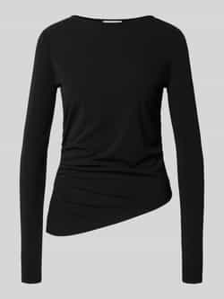 GUIDO MARIA KRETSCHMER WOMAN Slim fit shirt met lange mouwen in geplooide look model 'Hellen'