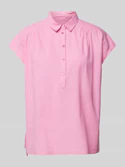 Milano italy Blouse van een mix van katoen en linnen in effen design