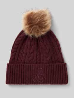 Lauren Ralph Lauren Muts met labeldetail en wol