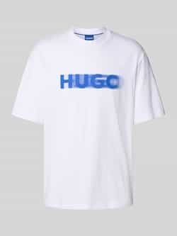 Hugo Blue T-shirt met logoprint model 'Nalax'
