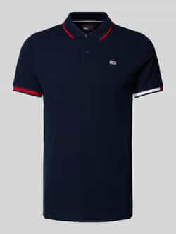 Tommy Jeans Geborduurd logo biologisch katoenen polo Blue Heren