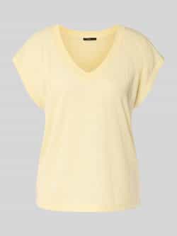 Zero T-shirt van viscosemix met V-hals