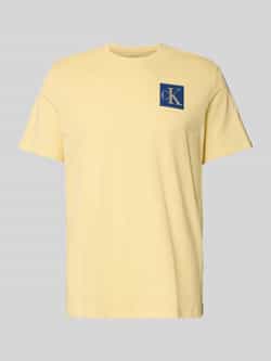 Calvin Klein Jeans Regular fit T-shirt van puur katoen met logoprint