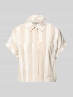 Only Boxy fit overhemdblouse van een mix van viscose en linnen model 'CARO'