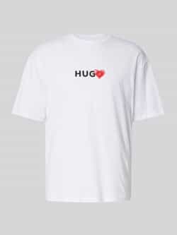 HUGO T-shirt met labelprint model 'Dewdam'
