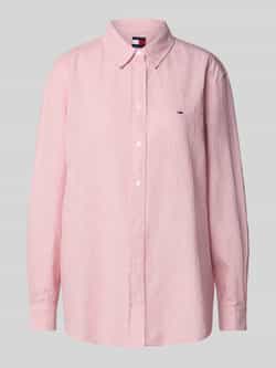 Tommy Jeans Relaxed fit blouseshirt van een mix van katoen en linnen