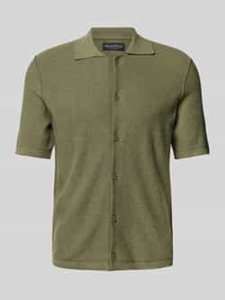 Marc O'Polo Regular fit gebreid jack van katoenmix