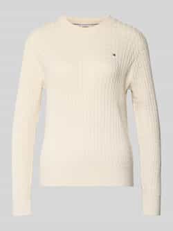 TOMMY HILFIGER Dames Truien & Vesten Co Cable Fine Cg Gebroken Wit