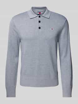 Tommy Jeans Slim fit gebreide pullover met logostitching