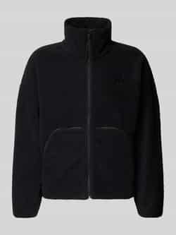 Adidas Sportswear Fleecejack met opstaande kraag en labelstitching