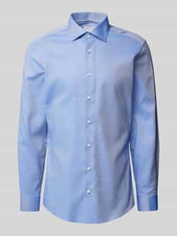 ETERNA SLIM FIT Regular fit zakelijk overhemd met kentkraag