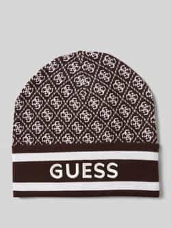 Guess Gebreide muts met labelstitching model 'SEVYN'