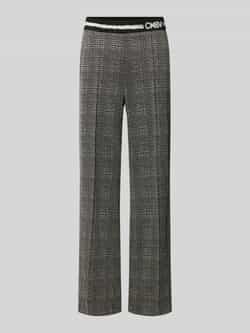 CAMBIO Broek van viscosemix met glencheck-motief model 'AVA'