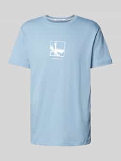 Calvin Klein Jeans T-shirt met labelprint model 'GRID BOX'