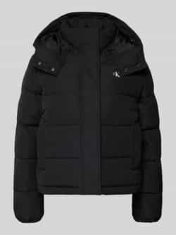 CALVIN KLEIN Dames Jassen Matte Monologo Mw Short Puffer Zwart
