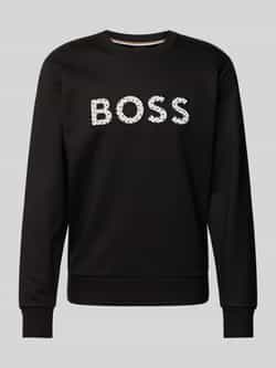 Boss Sweatshirt met labelstitching model 'Soleri'