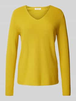 Christian Berg Woman Gebreide pullover met afgeronde V-hals