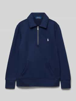 Polo Ralph Lauren Teens Sweatshirt met platte kraag en ritssluiting