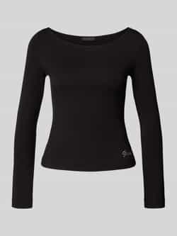 Guess Shirt met lange mouwen en geribde boothals