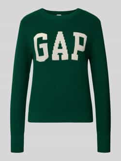GAP Gebreide pullover met logo en ronde hals