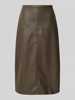 Christian Berg Woman Selection Midirok in leerlook met siernaden