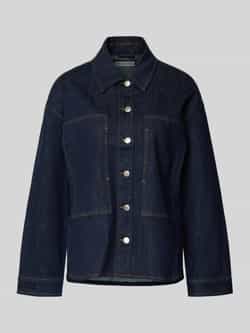 OPUS PANTS Regular fit jeansjack met platte kraag model 'Jokina'