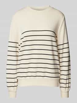 Soyaconcept Gestreepte trui met ronde halslijn Beige Dames