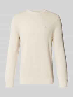 Marc O'Polo Regular fit gebreide pullover van puur katoen met logostitching