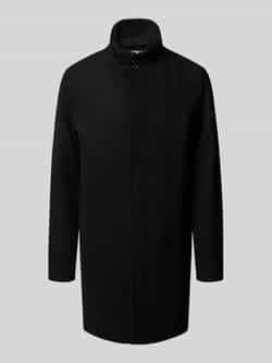 JACK & JONES Premium Lange jas van wolmix met opstaande kraag en steekzakken
