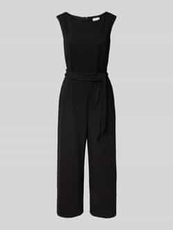 Jake*s Collection Jumpsuit met strikceintuur en ronde hals