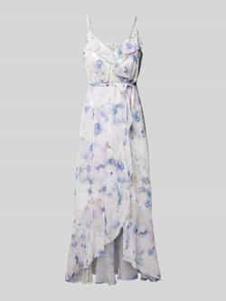 Jake*s Cocktail Midi-jurk met volants en strikceintuur