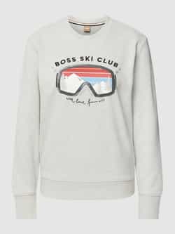 Boss Orange Sweatshirt met labelstitching model 'C_Elaboss_motive 10238476'