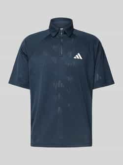 Adidas Sportswear Regular fit poloshirt met logo en ritssluiting