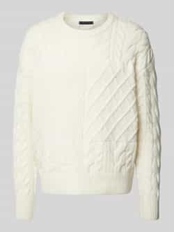 Tommy Hilfiger Witte Crewneck Sweater Color Block White Heren