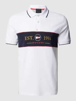Christian Berg Men Slim fit poloshirt met stitchingmotief