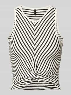 Only Slim fit tanktop met wikkellook model 'SANDY'