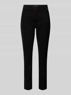 Marc Cain Slim fit broek met labelapplicatie