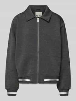 Ichi Regular fit blazer met platte kraag en ritssluiting